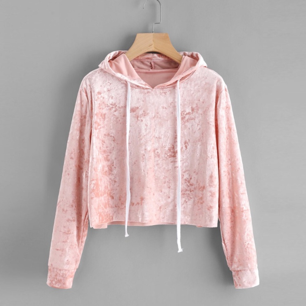 Pink Velvet Hoodie